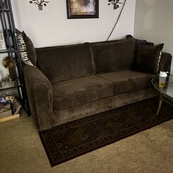 Brown Loveseat Sofa 