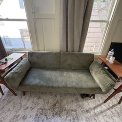 Green Corduroy Sofa Bed