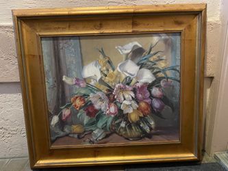 Flowers - After Winslow Homer - Print on Board