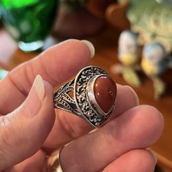 Vintage Jasper/Sterling Ring