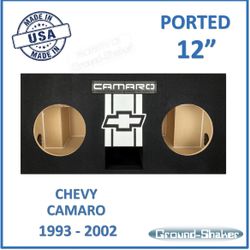 Chevy Camaro 12” Dual Ported Sub Box Subwoofer Enclose Speaker Box Ground Shaker 