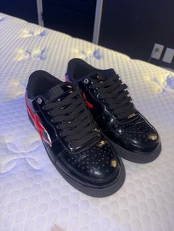 BAPE Bapesta Low-Top Sneakers Black Red