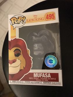Funko pop exclusive Disney lion king clear blue glitter mufasa brand new