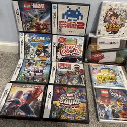  NINTENDO 3DS XL Black In Box  with 17 games!!!!