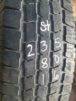 ST235 80 16 one good trailer tire for sale