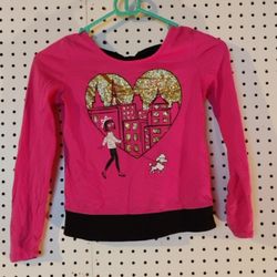 CRB Girls Long Sleeve Hot Pink Size Small 7/8 Shirt 