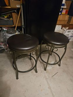 Brown bar stool.