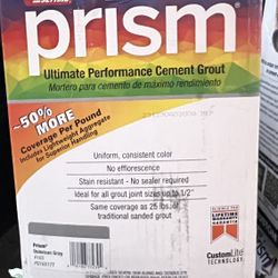 PRISM - Ultimate Performance Cement Grout!! 17 Lbs ( Delorean Gray- Winter Gray- Rolling Fog - Artic White- Ash)