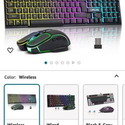 Wireless Gaming Keyboard W/mouse