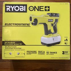 Ryobi ONE+ 18V Cordless Handheld Electrostatic Sprayer Kit with (1) 2.0 Ah Battery and Charger PSP02K