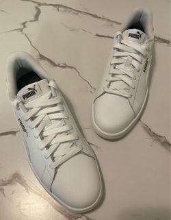 Puma White Casual Court Shoes Men’s Size 10 Clean Classic Sneakers