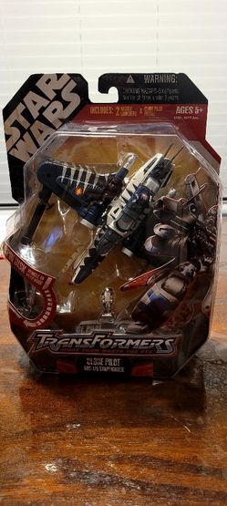 Star Wars Transformers ARC-170 Starfighter Clone Trooper Pilot 2007