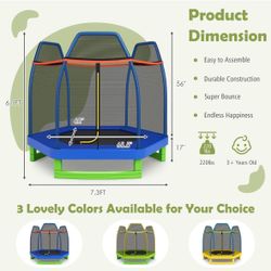7 Ft Trampoline for Kids