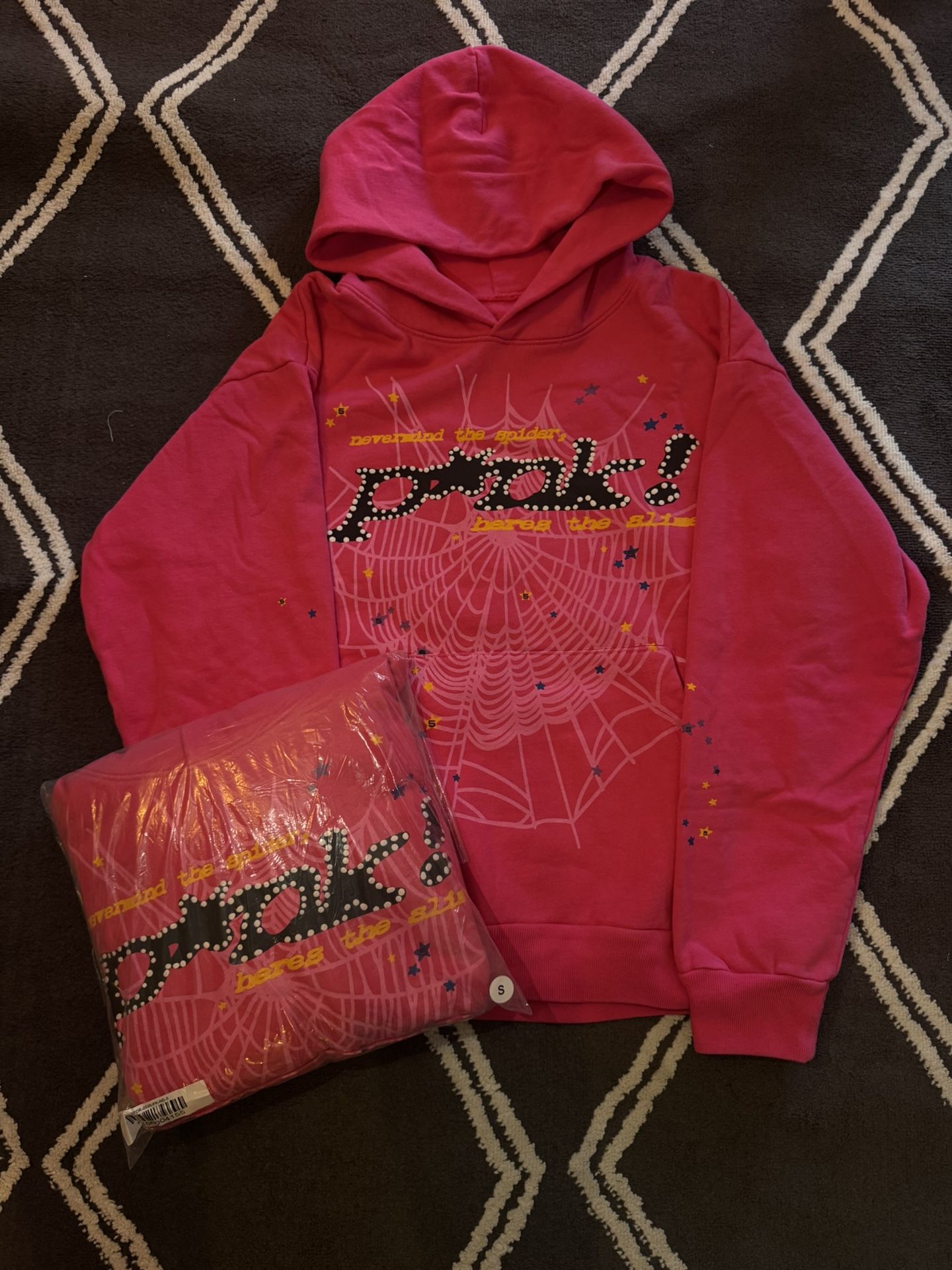 Sp5der Pink Punk Hoodie