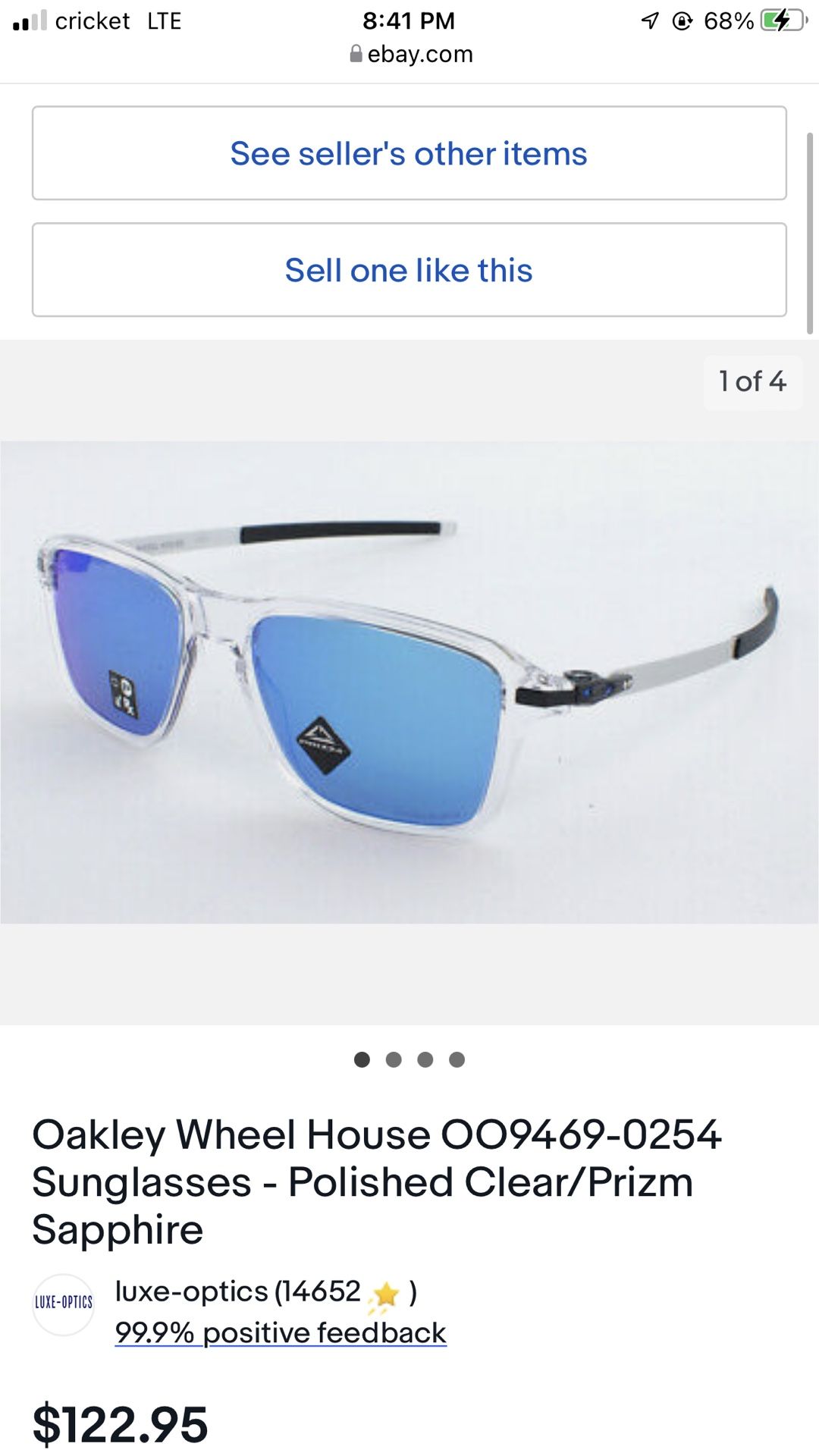 Oakley Sapphire Prizm Wheel House Sunglasses (54-16-140)