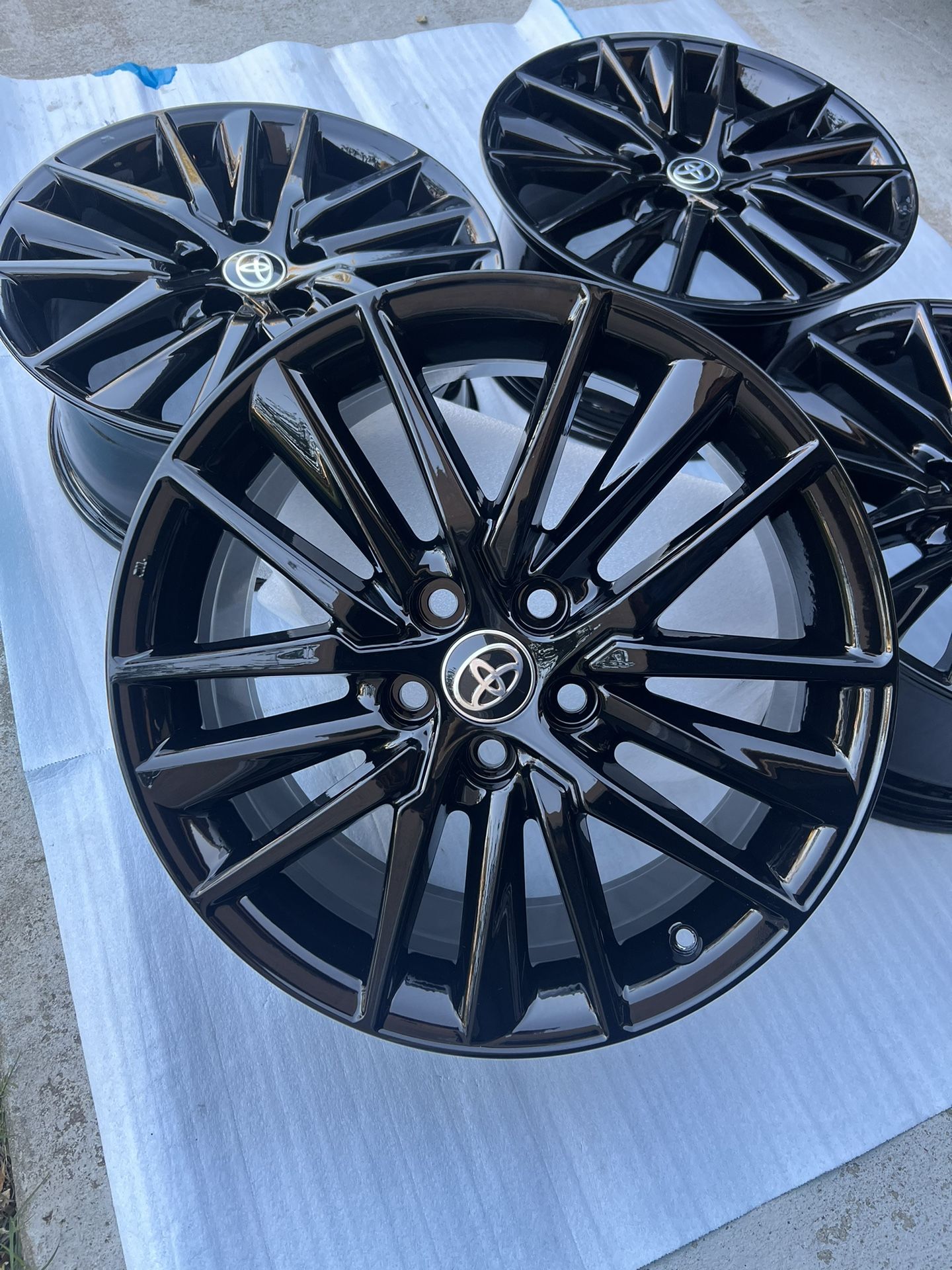 Toyota Camry Rims 18” Rines Oem Factory Wheels Fits Camry Avalon Prius 5X114.3 New Gloss Black Powder Coated 