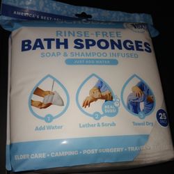 Rinse Free Bath Sponges 