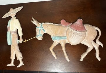 🌵Vintage-Style Metal Cowboy & Horse Wall Decor – 2-Piece Western Set