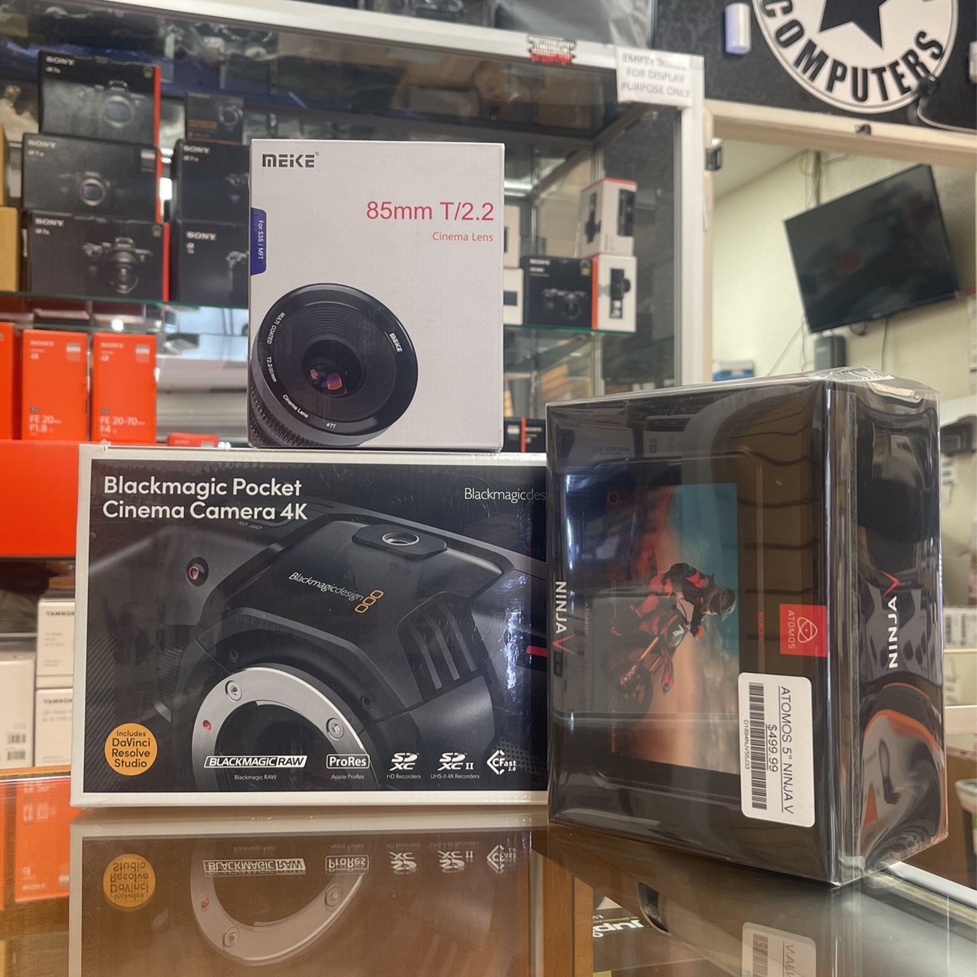 Blackmagic 4K With Meike 85mm And Ninja 5”monitor