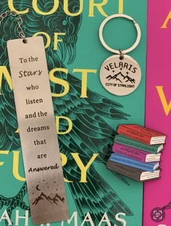 A Court Of Thrones And Roses Bookmarks Pins And Keychains