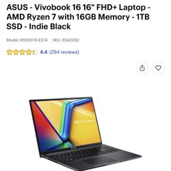 Asus-Laptop 16 Inch ( In Original Packaging) Used 