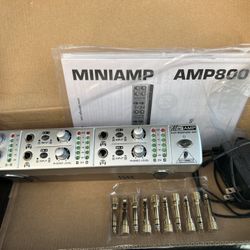 Behringer MiniAmp Amp800 4CH Stereo Headphone Amplifier Live Studio New Open Box