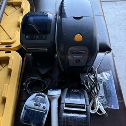 Zebra Printer Bundle ZXP Series 1 ZP450 iMZ320 ZQ620 + Scanner Dock Cables  LOT OF 5 