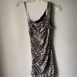 Brand New Woman’s Forever 21 brand Brown Leopard Print Dress Up For Sale 