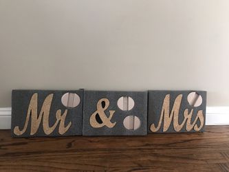 Bride and Groom Wedding Sign