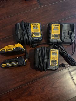Dewalt batteries and chargers