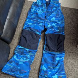 Lands'end Kids Sguuall Waterproof Insulated Iron Knee Blue Snow Size 7.