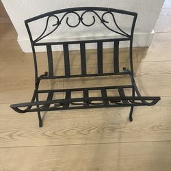 Used Wrought Iron Foldable Log Rack