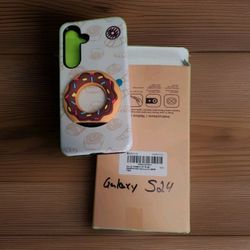 π© Samsung Galaxy S24 Case w/ 3D Donut Grip Stand β Fun Protective Cover