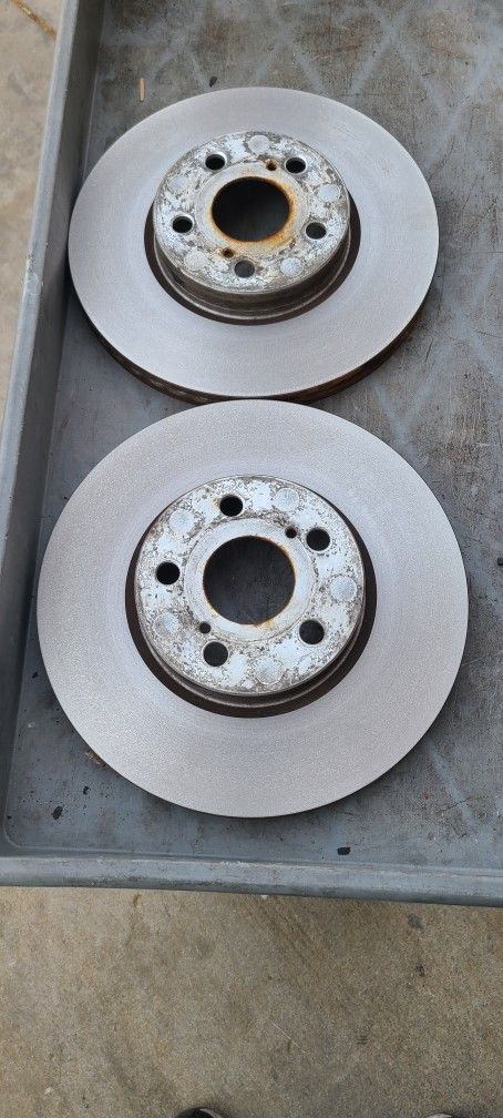 Freshly Cut 2009 To 2018 Toyota Corolla Front Brake Rotors And Brand New Set Of Front Pads