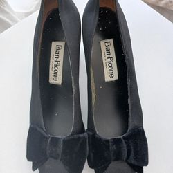 Evan-Picone Vintage Black  Evening Shoes Size 9
