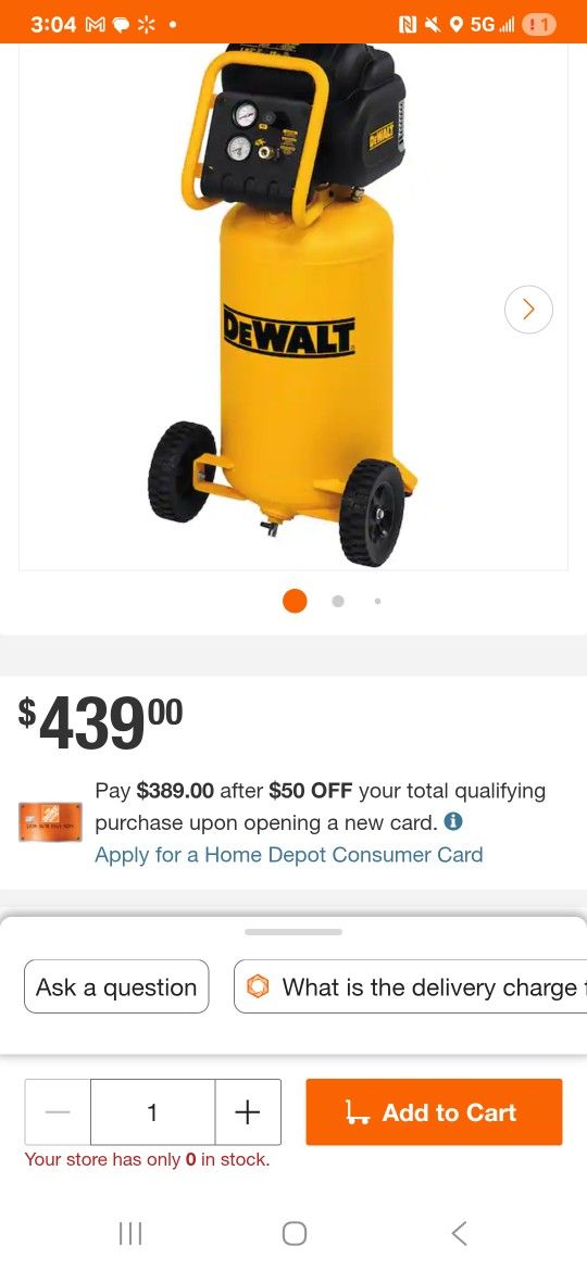 Dewalt Air Compressor