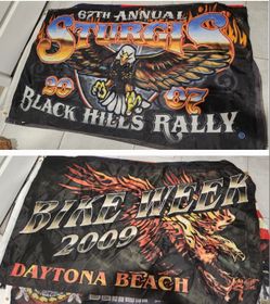 16 Vintage Motorcycle Week & Rally Flags