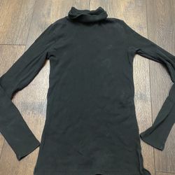 Junior Girls Black Turtleneck Long Sleeve Shirt Size Medium Ambiance #18