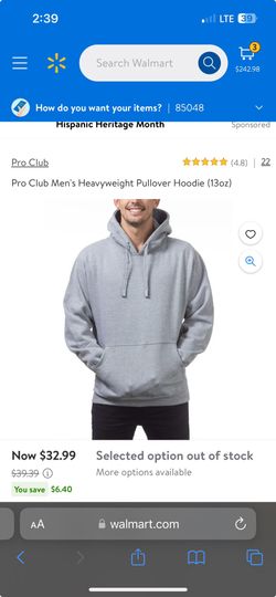 Pro Club Men's Heavyweight Pullover Hoodie New -$25