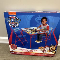 New Kids Table And Chairs Set Paw Patrol