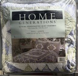 Home Generations Luxury Handcrafted Full/Queen Quilt Set