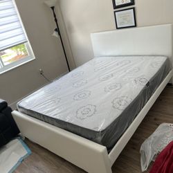 Queen Size Bed Frame With Mattress And  All New Furniture And Free Delivery 