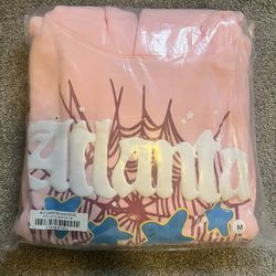 Brand New Pink Atlanta Sp5der Hoodie Medium 