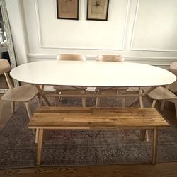 IKEA Table + 4 Chairs + Bench