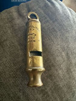 Antique Brass Metropolitan Police Whistle