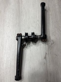 Old School Style REDLINE Double Pinch Flight Cranks In Black As Is (180MM)