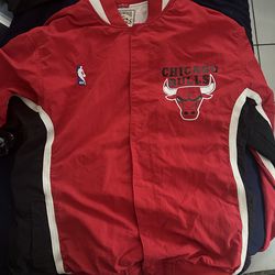 Chicago Bulls 1992-93 Red Authentic Full-Snap Warmup Jacket XL