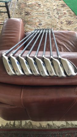 Callaway Hawkeye Titanium Tungsten Irons RH 3-PW Graphite Regular Shafts New Grips