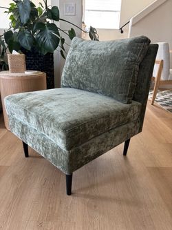 Green Armless Accent Chair