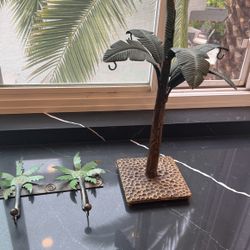 Palm Tree Jewelry Holder And Door Clothes Hanger 